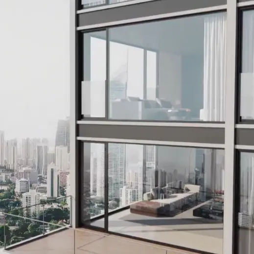 نافذة منزلقة ذات ضغط جانبي